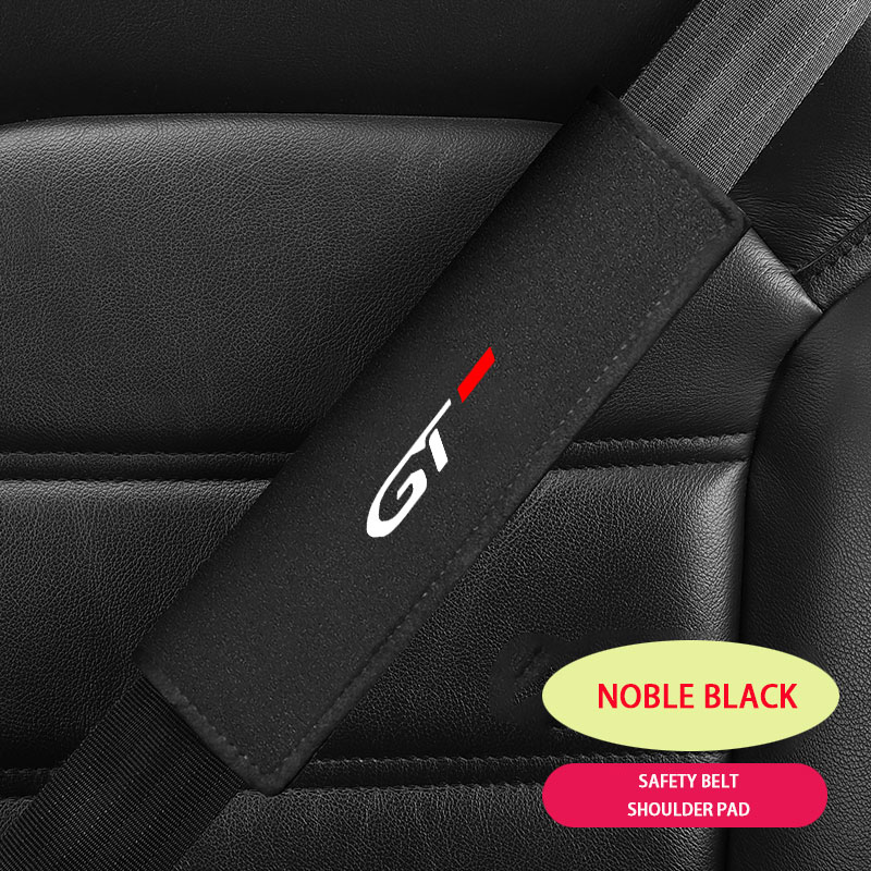 Car Styling Seat Belt Cover Suede Seatbelt Shoulder Strap Protector Pads For KIA GT GTLINE car Accessories c1463