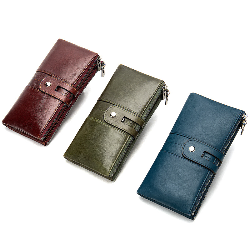 Newsbirds Leather Women's Wallet Genuine Female Clutch Long Womens s and Purses Cash Money Bag Coin Purse 884d3