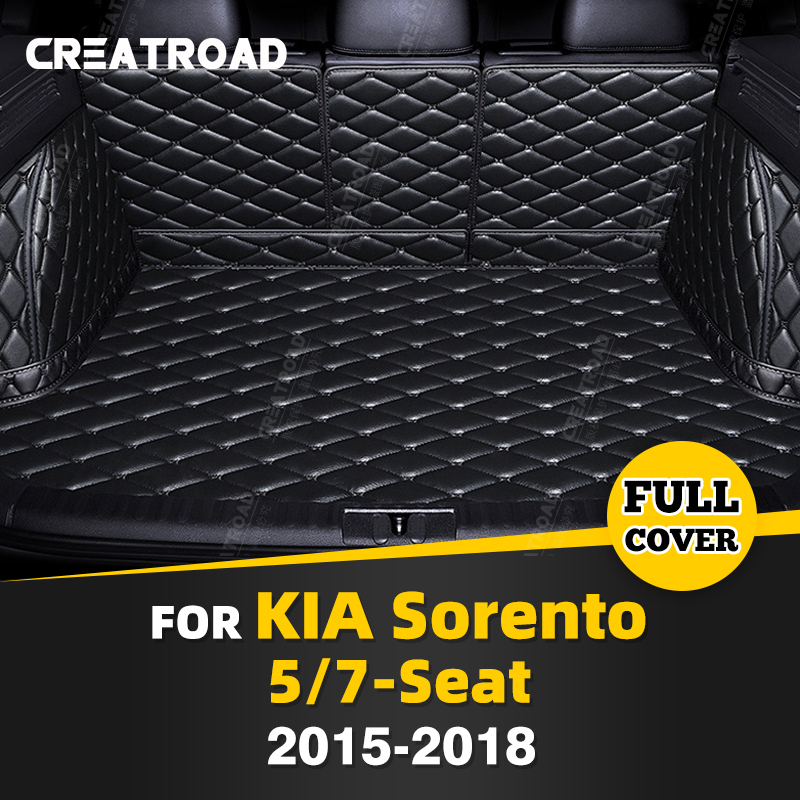 Auto Full Coverage Trunk Mat For Kia Sorento 5/7-Seat 2015-2018 17 16 Car Boot Cover Pad Cargo Interior Protector Accessories 2bfdd