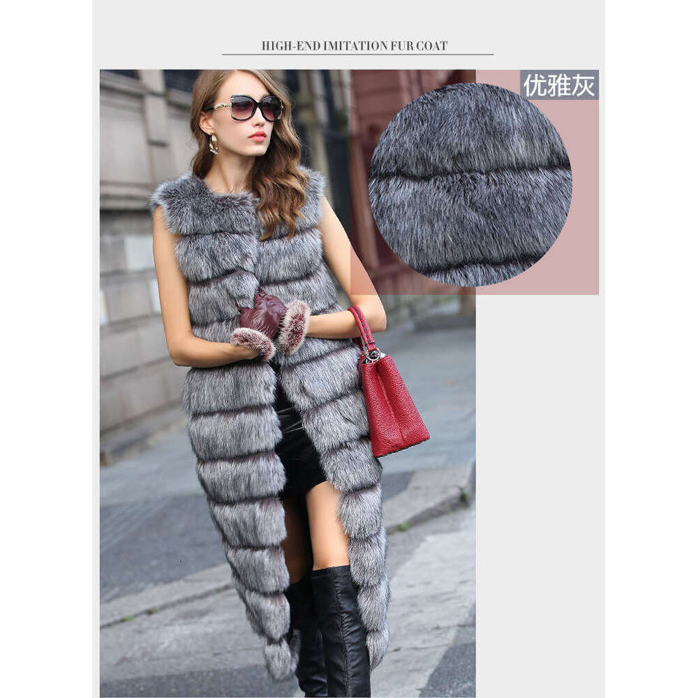 shanshi fur coat women Winter hot selling imitation fox fur grass women's new Korean version slim fit warm coat