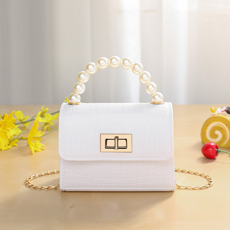 Free Shipping New Ladies Handbags Crocodile Chain Pearl Handheld Jelly Women's Bag Crossbody Bags For Women Designer Bag Luxury Bag Tote Bag