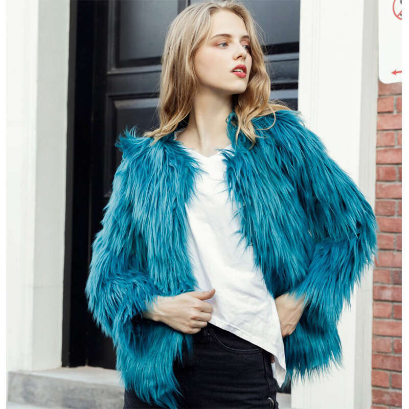 shanshi fur coat women Faux high-end and ladylike temperament faux fur fashionable coat street photography versatile coat