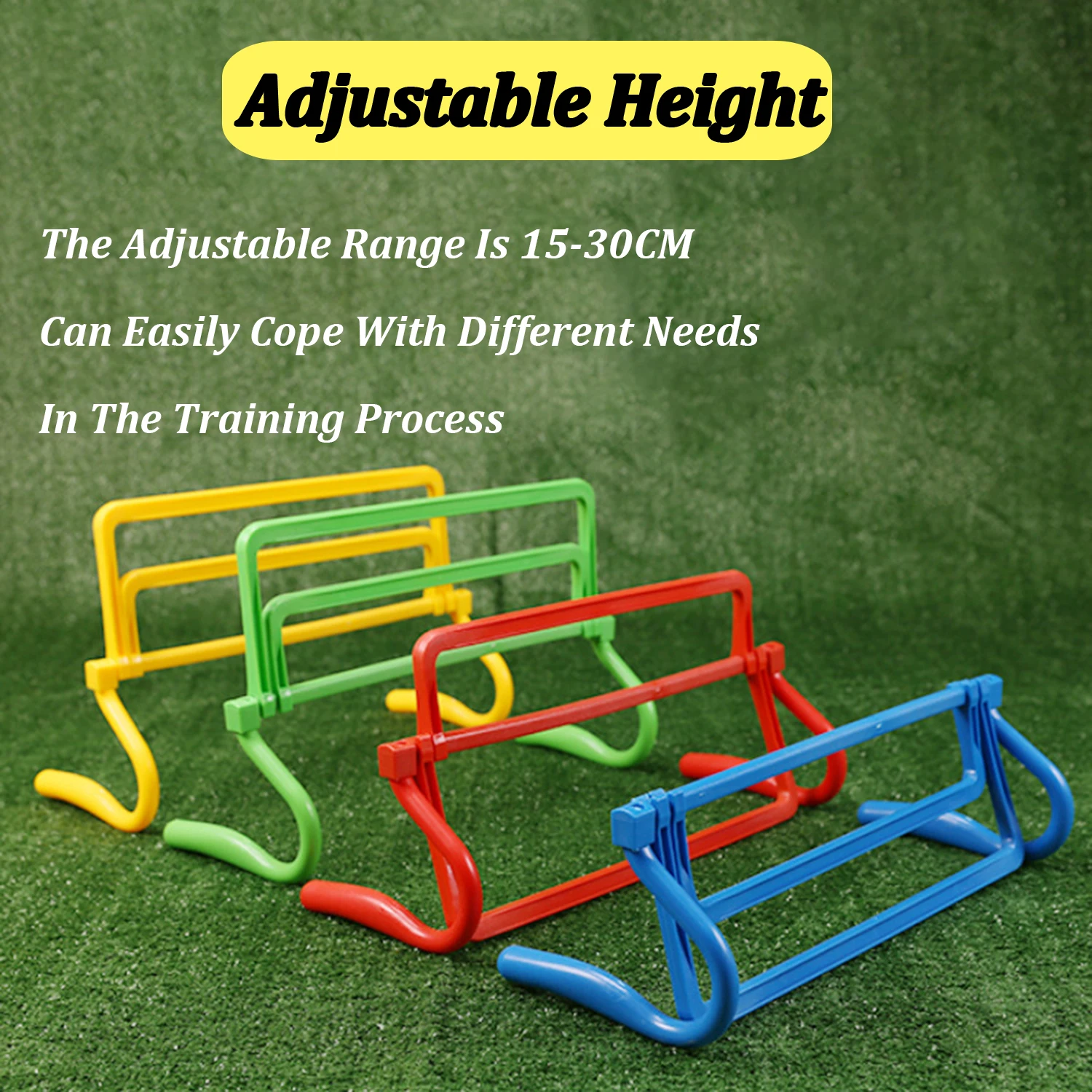 Adjustable Height Hurdle Foldable Soccer Obstacle Racks for Agility Speed Training Soccer Equipment Outdoor Exercise Ladder Rack