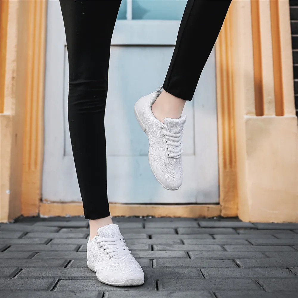 BAXINIER Girls White Cheerleading Sneakers Childrens Lightweight Cheerleading Training Walking Tennis Womens Fashion Sneakers 241111