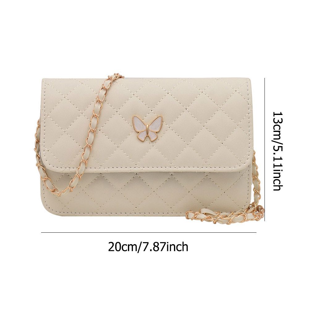 Classic Style Diamond Pattern Chain Bag PU Leather Shoulder Bag Women Trendy All-Match Crossbody Bag Mini Korean Style Small Bag