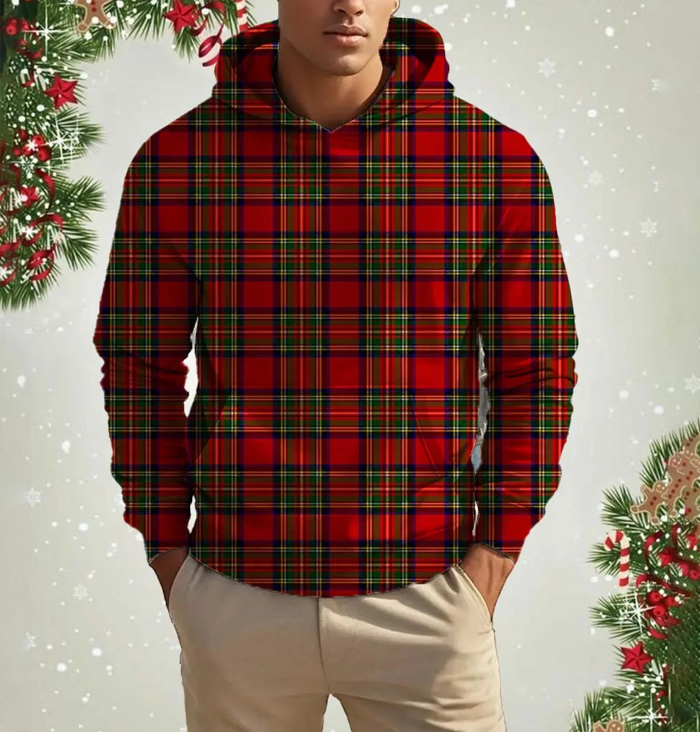 Mens Clothing 3D Printed Christmas themed pattern Hoodie Streetwear Oversized Pullover Autumn 241111