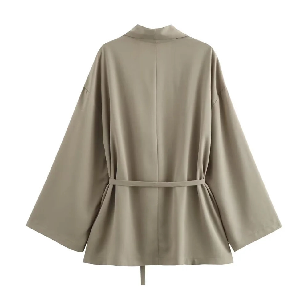 PB ZA Summer Womens Fashion and Stylish Quality Double breasted Kimono Top Pants Set 241111