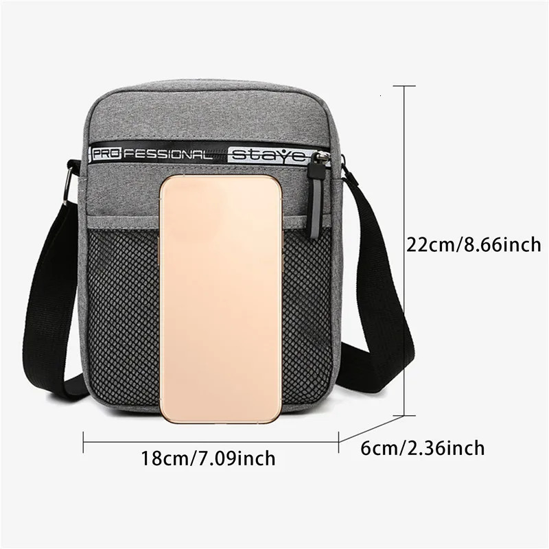 Men Messenger Bag Crossbody Shoulder Bags Fashion Canvas Casual Handbags Small Sling Pack for Work Business Satchel Purse 241111