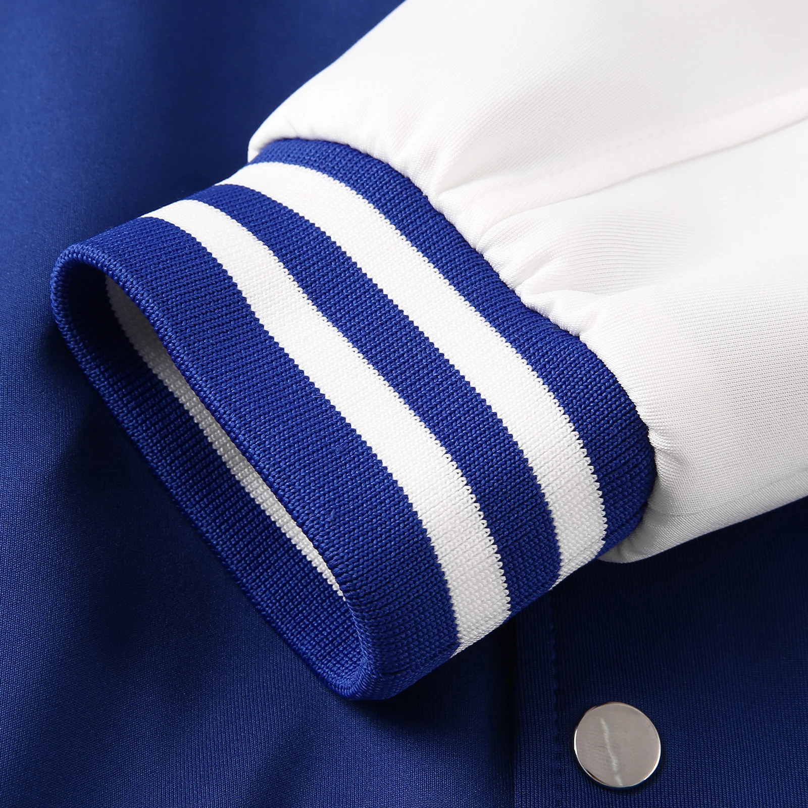 Matching Baseball Jackets for Couples Embroidery Stand Neck Long Sleeves Snaps Varsity Bomber Jacket Blue Green Black 241112