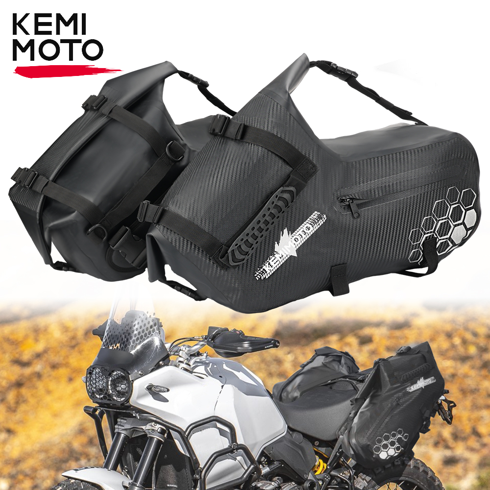 Motorcycle Side 28L Waterproof Saddle Universal Most Adventure Sport Bike Panniers Bag Ducati for Yamaha Tenere