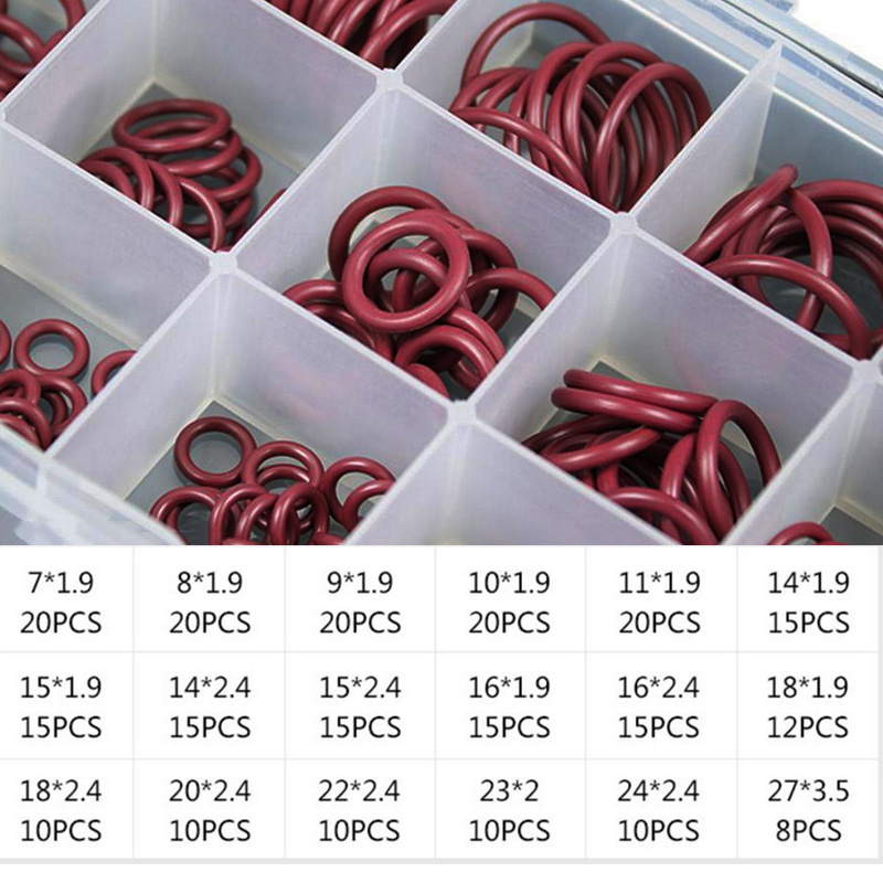 O Ring Set Seal Kit R134a R12 HNBR Rubber O-Rings Assortment For Car Automotive Air Conditioner A/C System Repair Tool