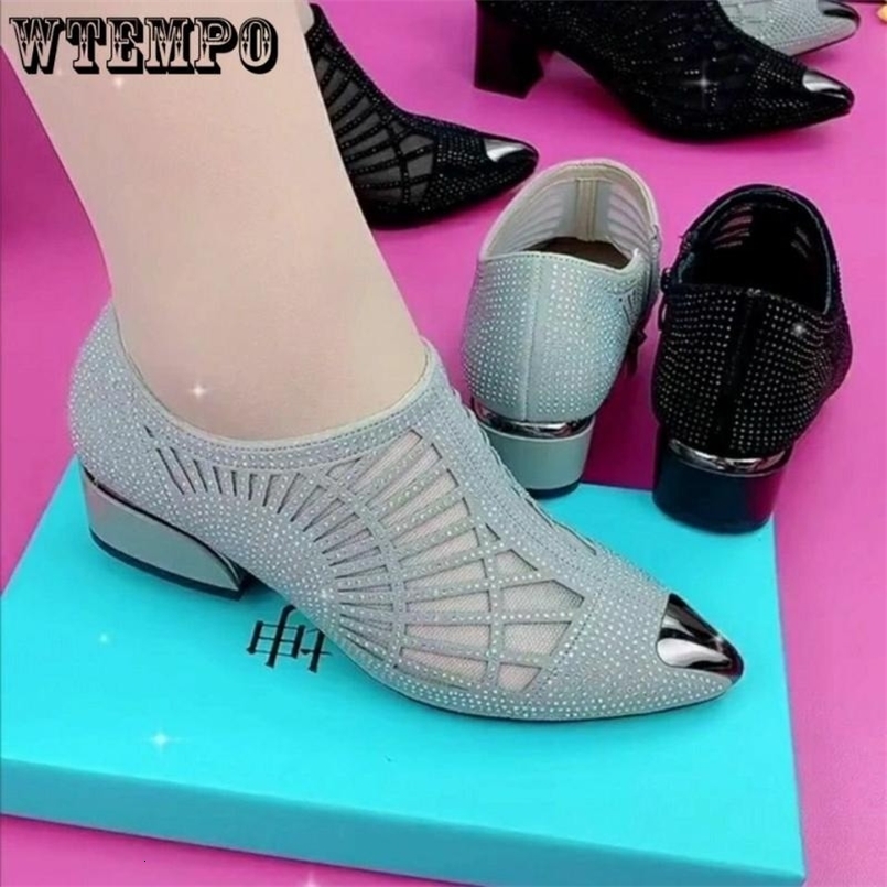 Hollow mesh flash pump Pointed Toe sandals womens work shoes breathable low boots Korean fashion novel direct 241111ww