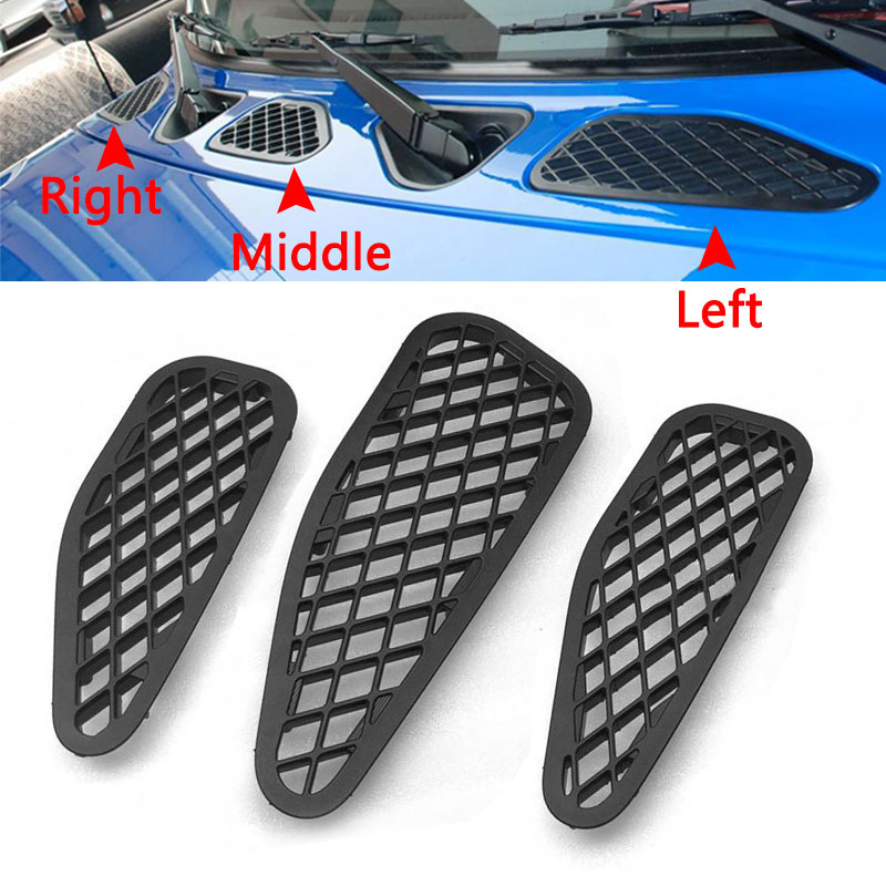 Car Air Cowl Flow Vent Heater Duct Hole Cover Intake Grille Trim For Toyota FJ Cruiser 2007-2021