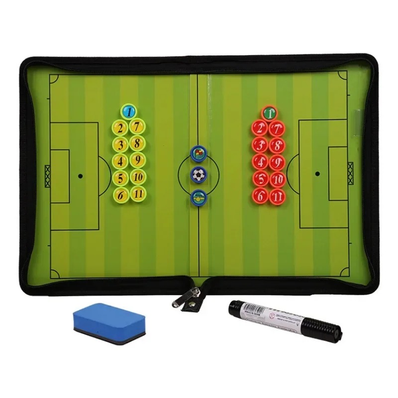 Magnetic Football Coaching Board Coaches Clipboard Tactical Board Kit with Dry Erase Marker Pen Soccer Game Accessories Tools