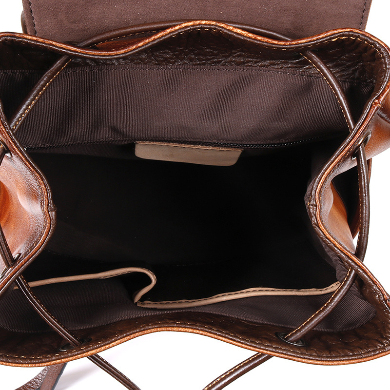 Women Natural Skin Backpack For Girls School Book Bags Daypack Knapsack Retro Female Travel Laptop Bag Genuine Leather Rucksack 239df