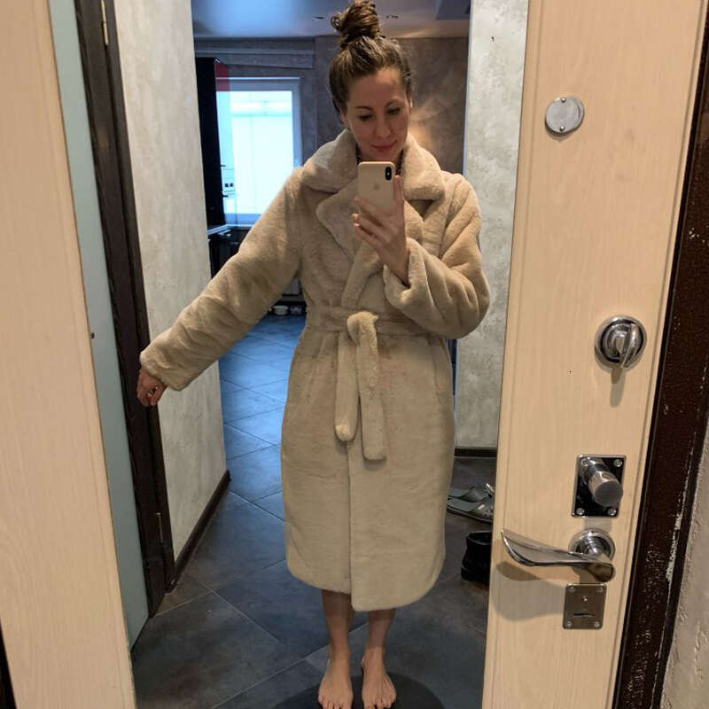 shanshi fur coat women Imitation fur with lapel extension plus size women's clothing imitation rabbit fur winter suit collar coat