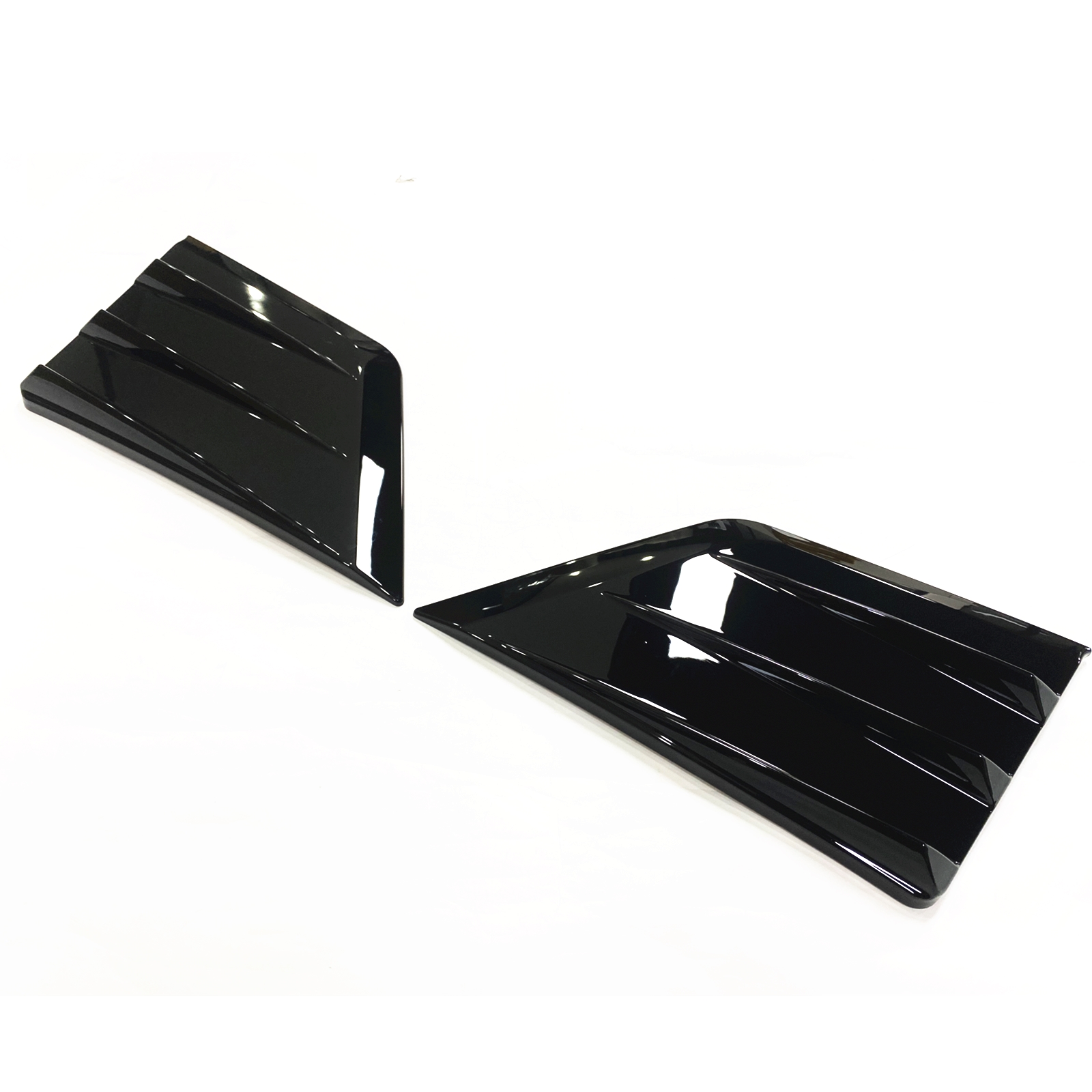 For G20 LCI 330i M340i 2023-2024 M Sport Front Bumper Side Canards Spoiler Cover Gloss Black Air Vent Frame Splitter Trim