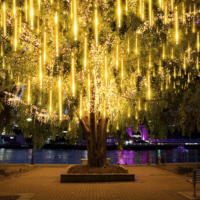 30/50cm Led Light Outdoor Meteor Shower Rain Lights Waterproof Garden Decor Outdoor Street Garland New Year Christmas Decoration