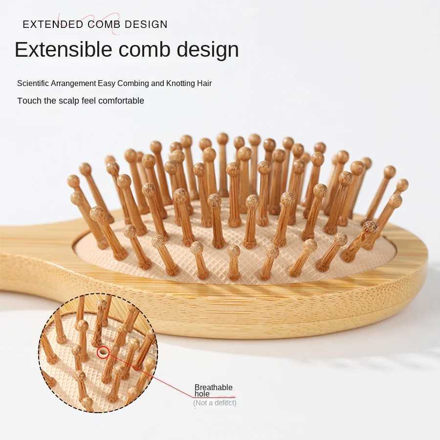 New Sdottor Wood Bamboo Brush Air Massage Comb Anti static Scalp Comb Air Bag Hair Care W241112