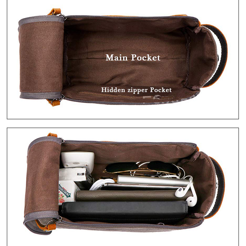 Mens Travel Toiletry Bag Canvas Leather Cosmetic Makeup Organizer Shaving Dopp Kits Toiletry Wash Shower Handbag