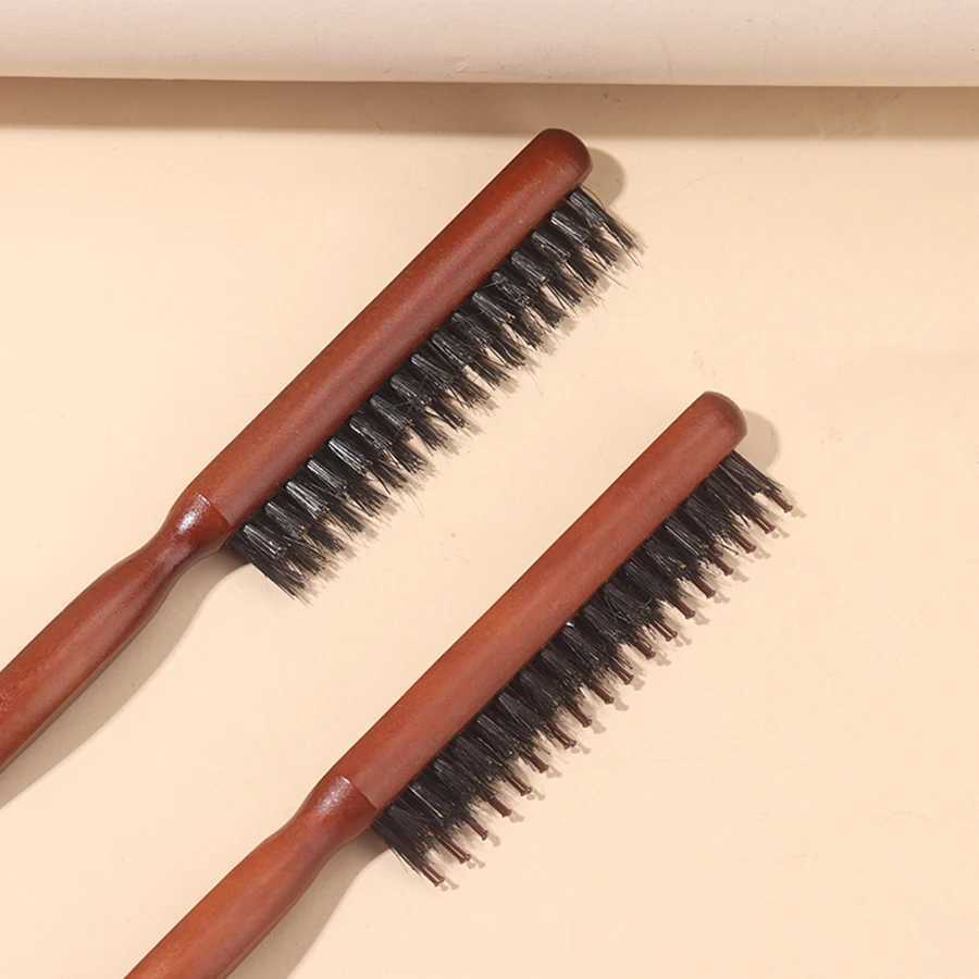 PC Professional Salon Teasing Hair Brush Pig Mane Wooden Comb Fine Line Comb Hair Brush Extended Hairstyling Tool W241112