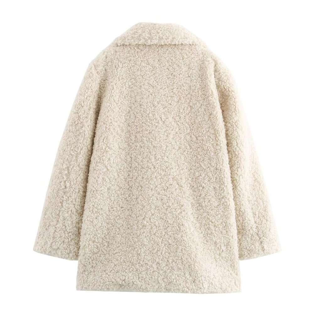 shanshi fur coat women autumn lazy style artificial fur lambhair coat jacket for women