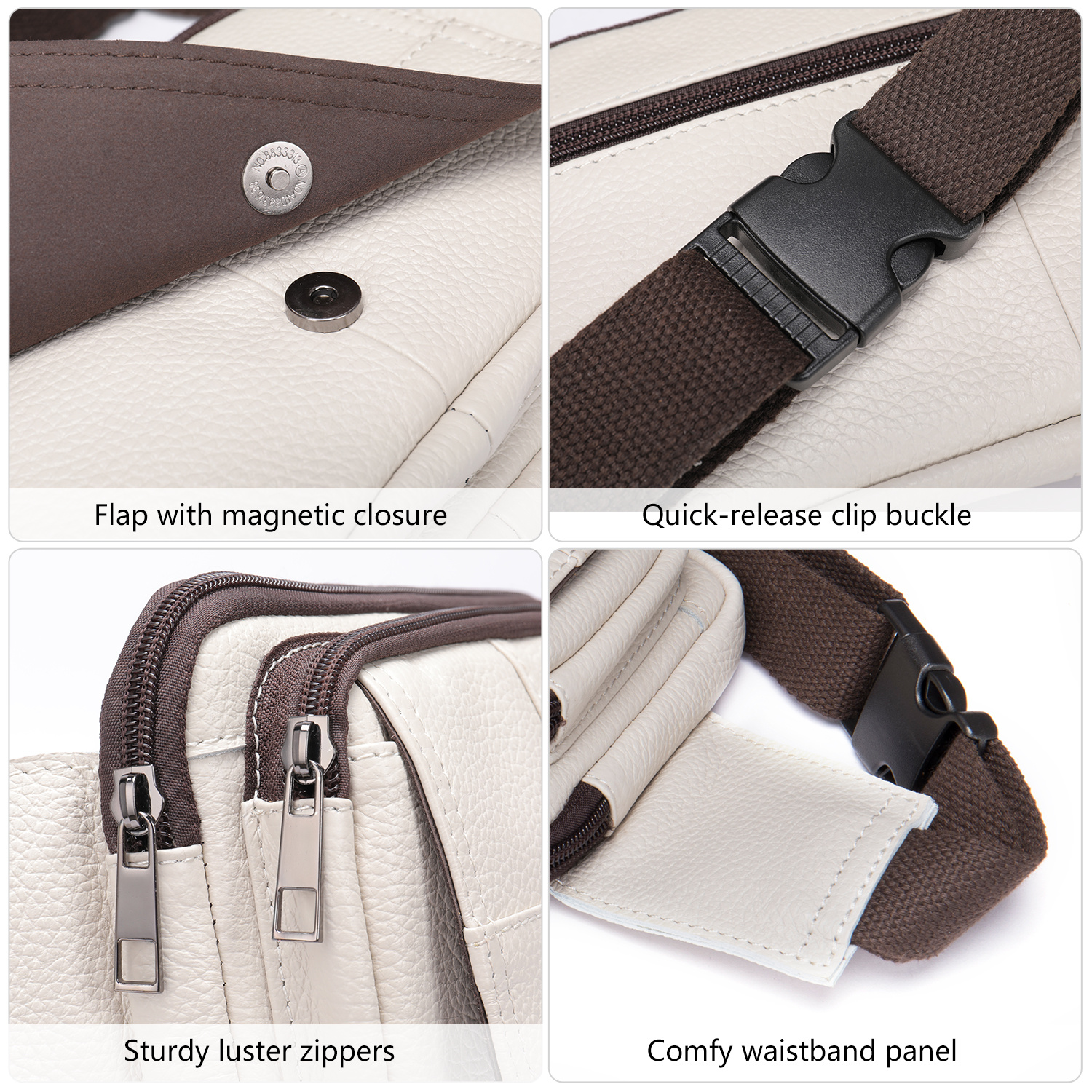Bag Waist Men's Leather Male Fanny Pack Belt for Man Pouch Phone Hip Bum s s Travel Packs 8966 a8325