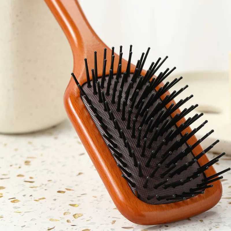 Aveda Wood Comb Professional Health Paddle Hair Care Hairless Massage Brush Hair Comb Scalp Care Hair Brush W241112