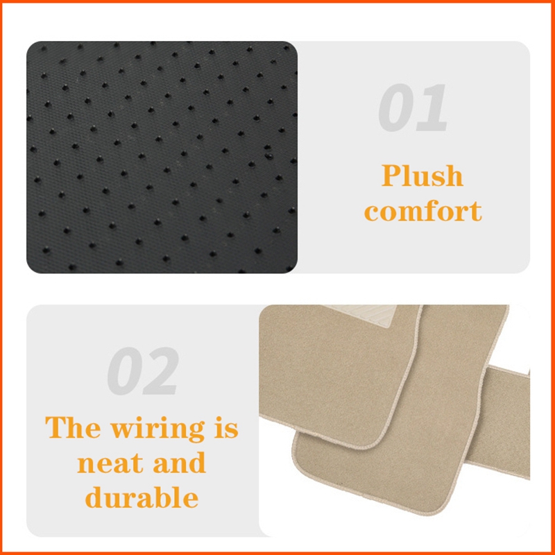 Polyester Anti-slip For Cars Fully Surrounded Protective Mat SUV GM Flame Retardant PVC Universal Car Floor Mats Accessories