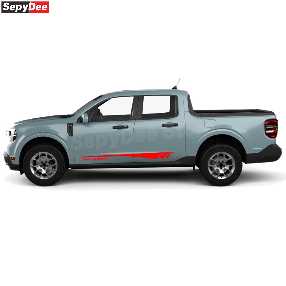 Racing Sport Pickup Truck Body Stripes Skits Vinyl Decal for Ford Maverick Hood Bonnet Door Side Sticker Car Accessories