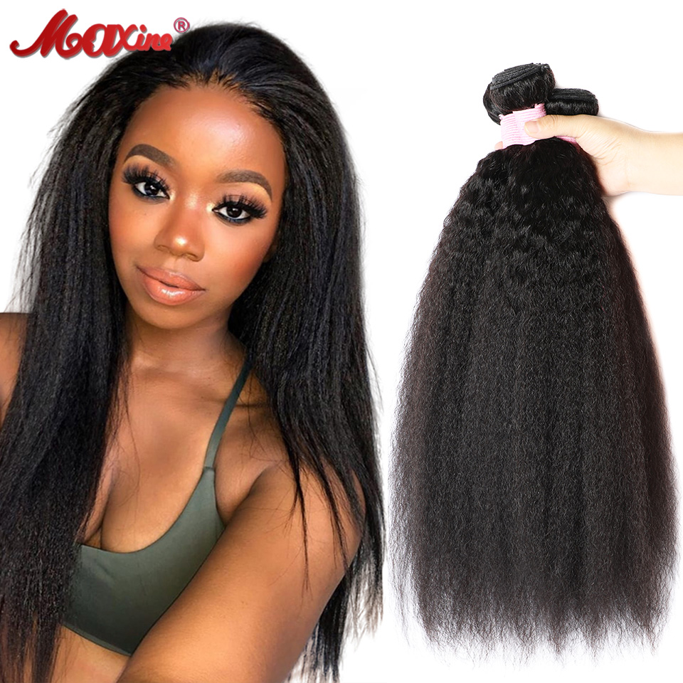 32 Inch Kinky Straight Human Hair Bundles Peruvian Raw Hair Weave 1/3/4 Bundles Deal Natural Yaki Straight Bundles Human Hair 5e775