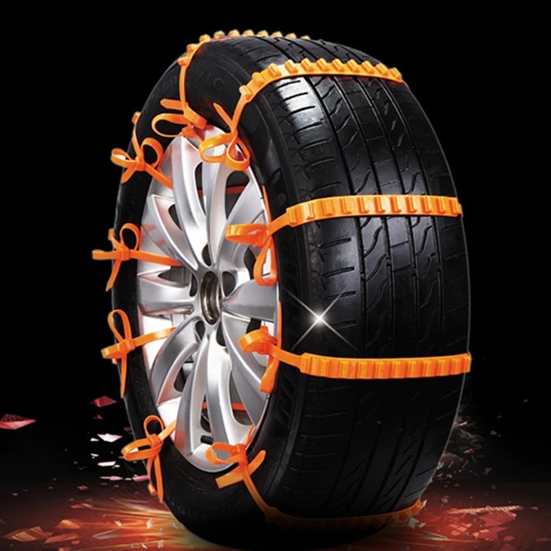 10Pcs Car Wheels Snow Tire Anti-skid Chains Wheel Tyre Cable Belt Winter Outdoor Emergency Chain