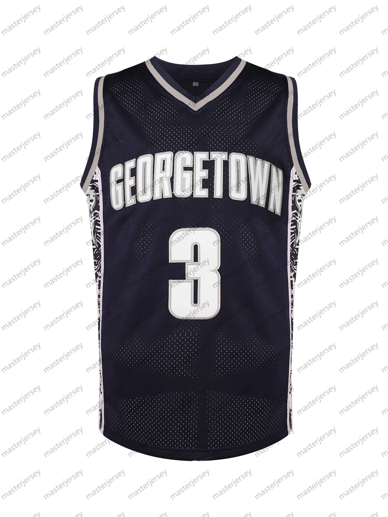 #3 IVERSON Men's Basketball Jersey Sweatshirt - Embroidered Movie Mesh Letters & Numbers, Crew Neck Sleeveless Training Vest, Loose Fit Athletic 
