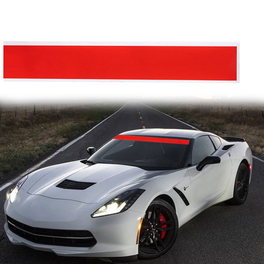 For A90 car windshield vinyl decals racing stripes sun visor decorative decal pulling
