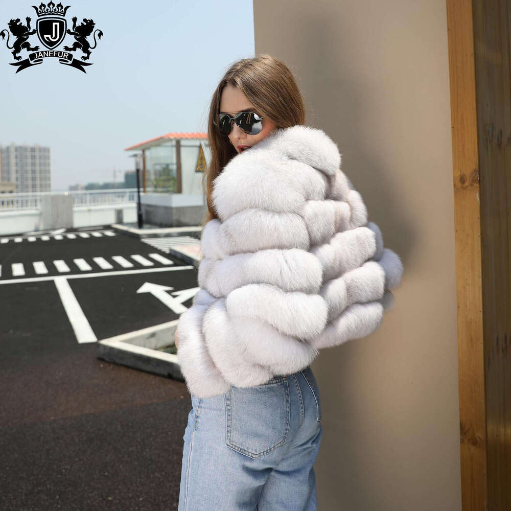 shanshi fur coat women Winter Minimalist Splicing Style Big Collar Fox Fur Coat
