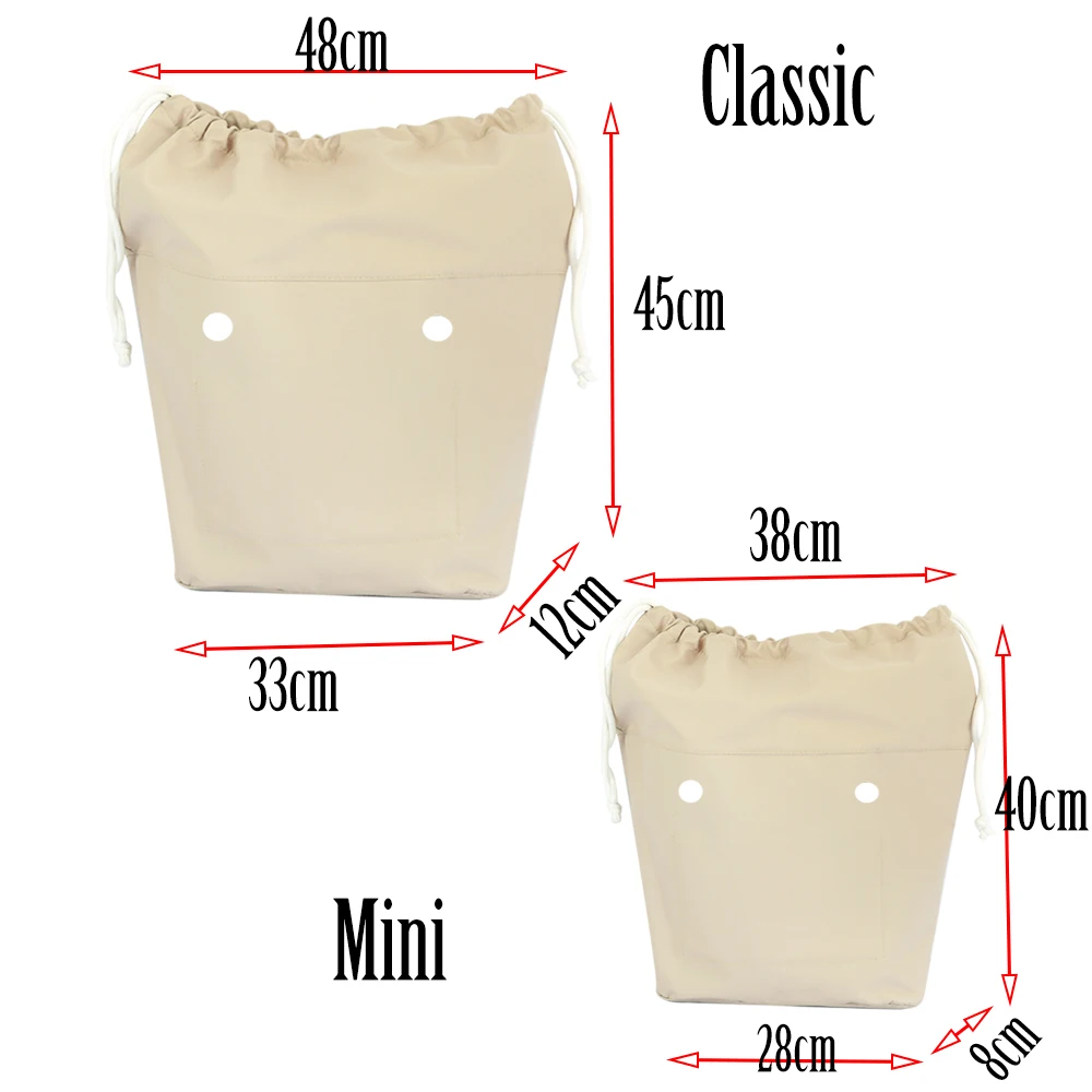 New Arrival Large Capacity Insert Inner bag for Big Mini Obag Classic Mini Drawstring Colorful Inner Microfiber Fabric for O Bag
