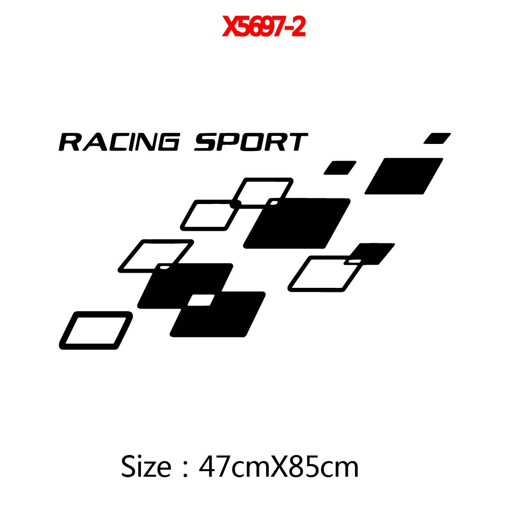 Racing Sport Text Lattices Sticker For POLO Golf CC GTI-R LINE-R Car Body Side Door Decor Vinyl Decal Auto Tunning Stickers