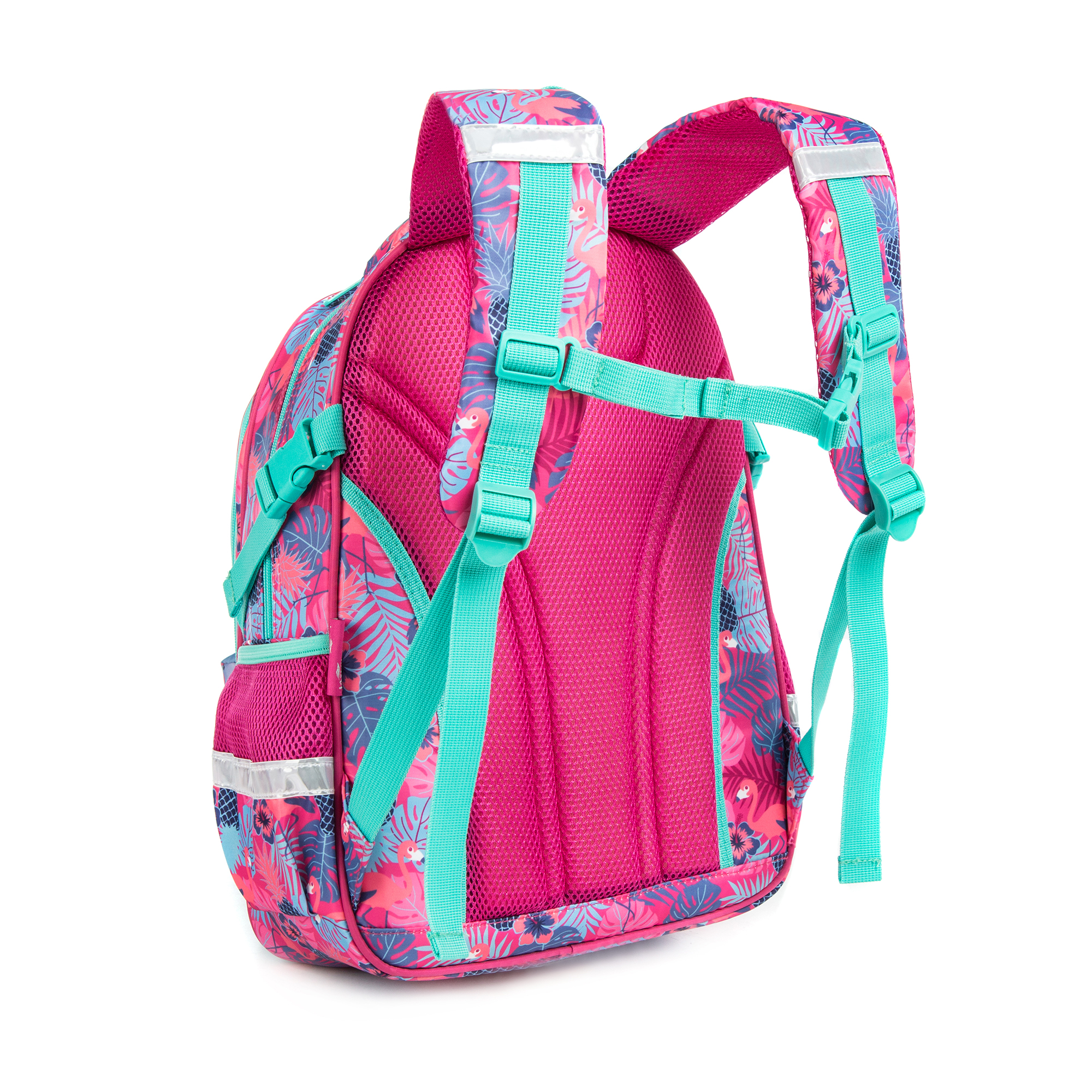 Girls Backpack for Pupil Backpack Teenager Backpack Flamingo Side Open Backpack Lunch Bag Pen Bag
