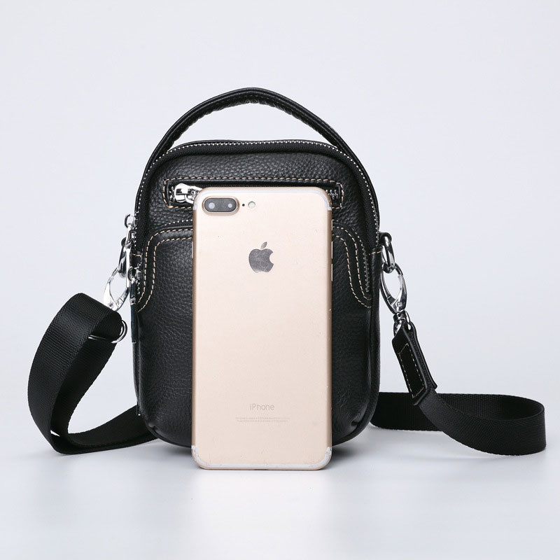 High Quality Men's Leather Shoulder Bag Real Cowskin Mini Crossbody s Of Male Small Messenger Phone Pouch Man c91f8