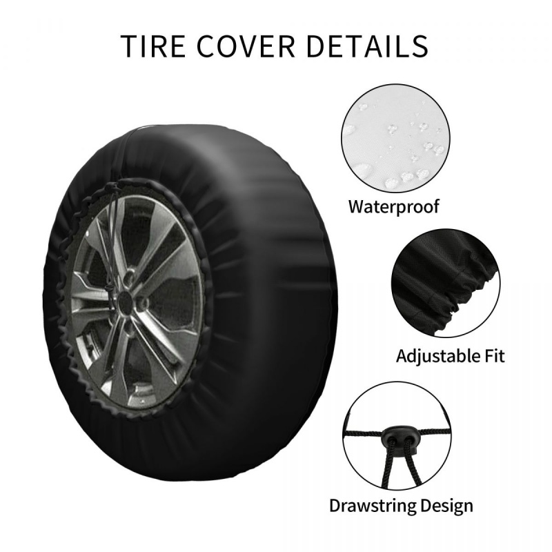 Motorcycle Racing Rossi Spare Tire Cover Bag Pouch for Jeep Mitsubishi Pajero Dust-Proof Car Wheel Covers 14" 15" 16" 17"
