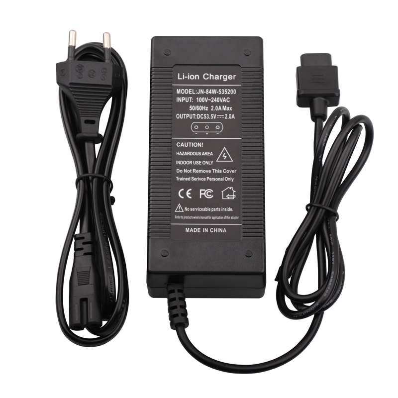 53.5V 2A Battery Charger For NIU KQI 2 KQI 3 Electric Scooter Power Adapter Electric Bike Accessories Fast Charging High Quality