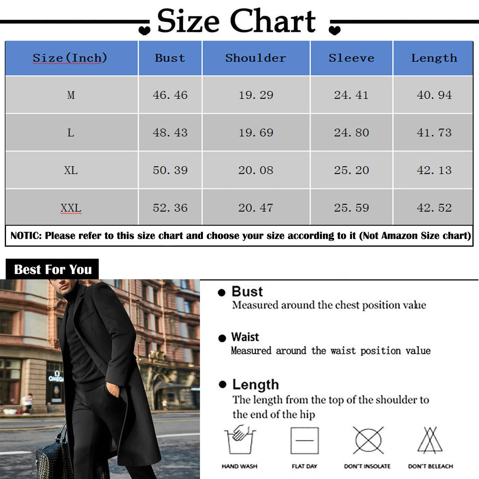 mens coats Autumn Winter Long Trench Coat woolen Solid Color Mid-Length Windproof Thick British Slim Jacket gabardina hombre 241112