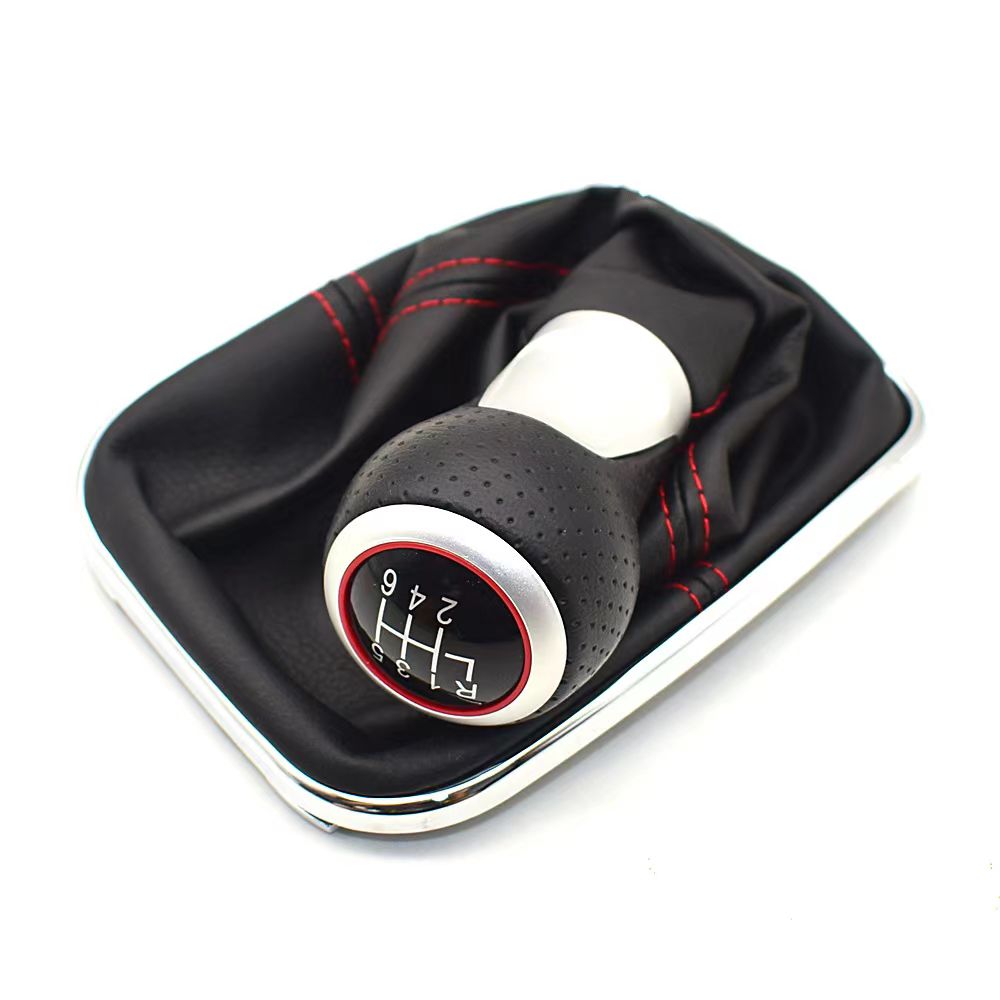 New Car 5/6 Speed 12mm Gear Shift Knob Lever Shifter Gaiter Boot for VW Golf Bora Jetta GTi 4 Interior Accessories b12a9