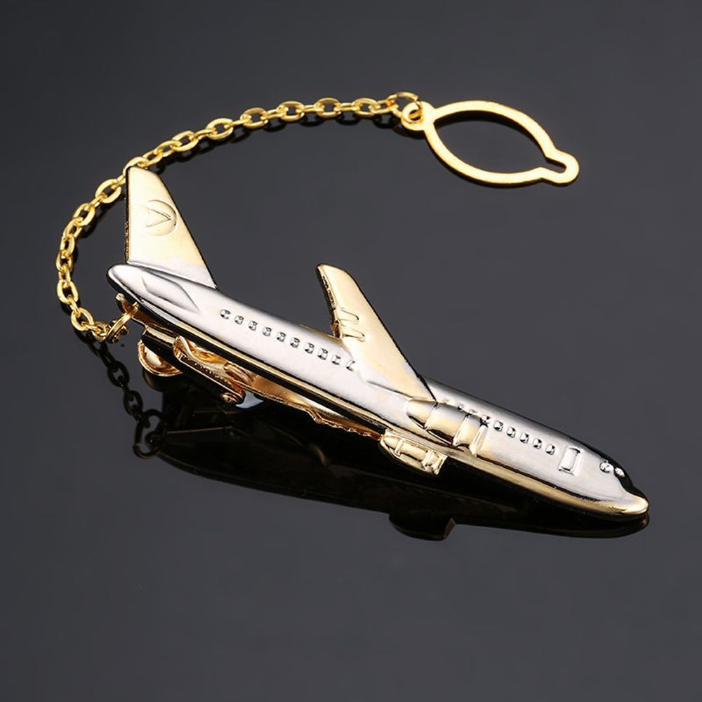 High Quality Retro Airplane Shape Tie Clip Wedding Shirt Tie Pin Accessories Classic Design Simple Practical Necktie Clasp