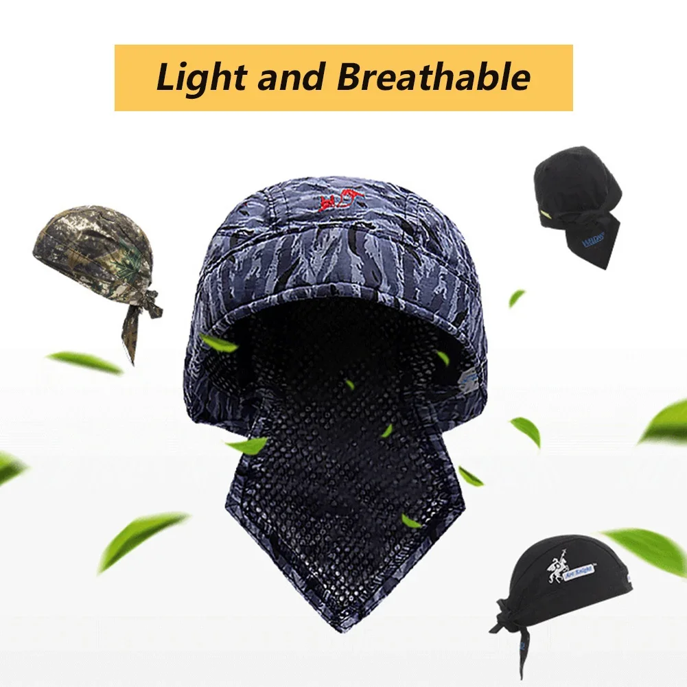 Anti-scalding Hat Work Cap Protective Welding Hat Flame Retardant Fire Resistant Head Bandana Type Labor Insurance Welder
