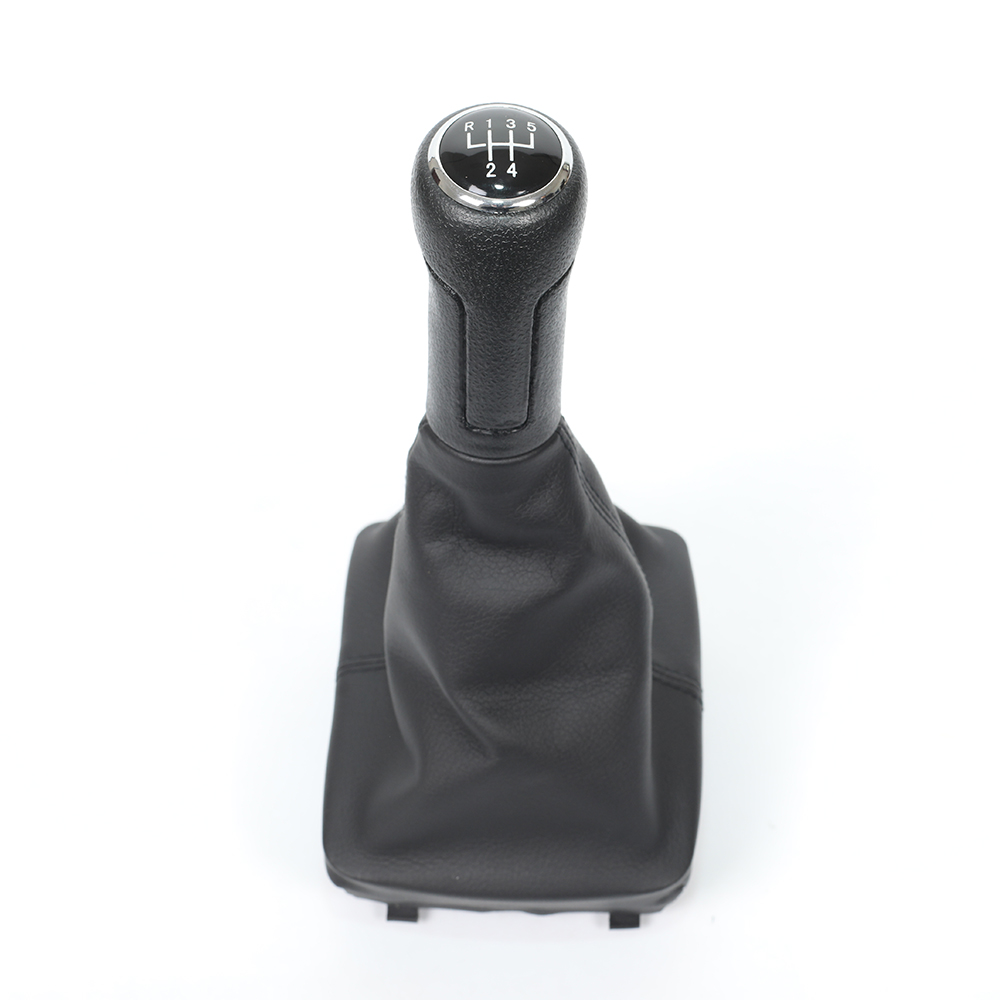 New 5 Speed For VW Polo 9N 9N2 (2002-2009) Car Styling Manual Gear Shift Knob Lever Gaiter Leather Boot Cover Case dfe32