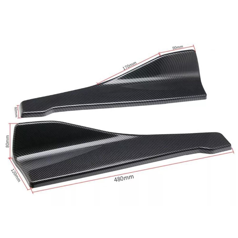Universal 48CM Length Car Side Skirt Bumper Spoiler Splitter Protector Scratch