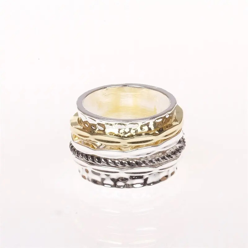 ANTIQUE N Meditation Statement Spinner Ring Jewelry 241112