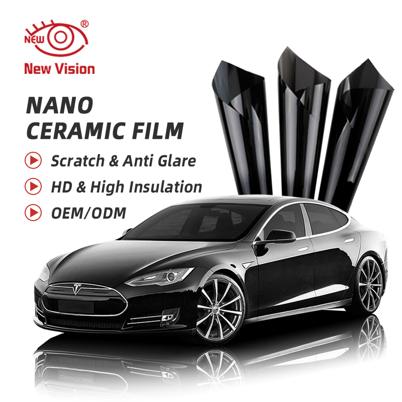 VLT15% IRR100% High quality heat transfer IR car sticker solar Nano Ceramic window tint film 602ec