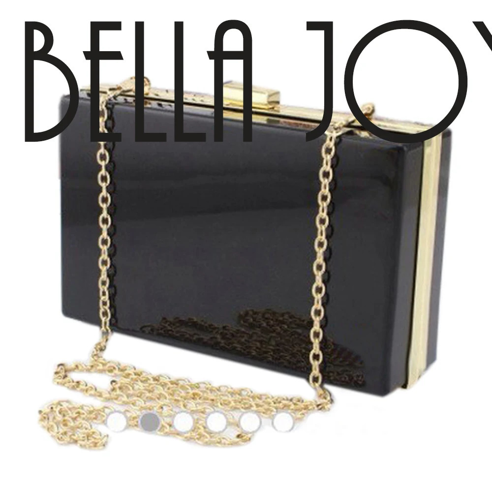 BELLA JOY Acrylic Transparent Women Clutch Bag Chain Women Messenger Bag Evening Bag Handbag Chain Shoulder Bag 241112